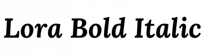 Lora Bold Italic  Descarca Fonturi Gratis