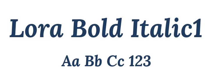 Lora Bold Italic1