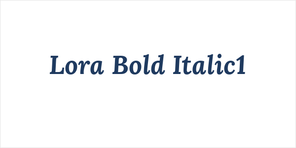 Lora Bold Italic1 Logo