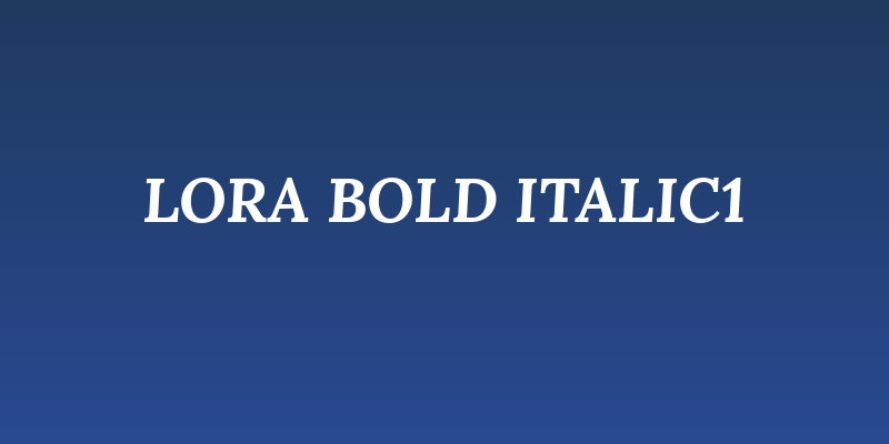 Lora Bold Italic1 Social Header