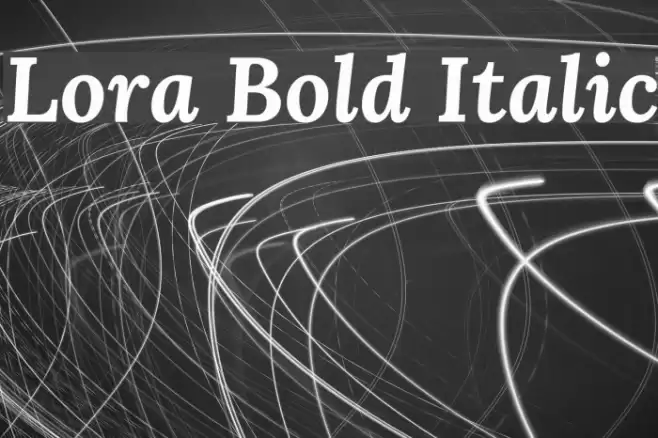 Lora Bold Italic Font examples