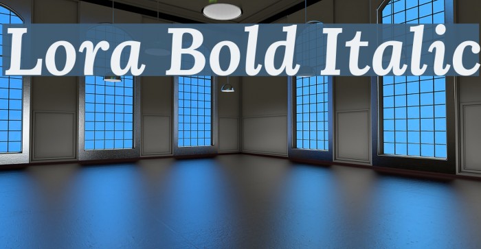 Lora Bold Italic Font examples