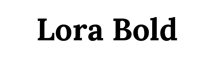 Lora Bold Font