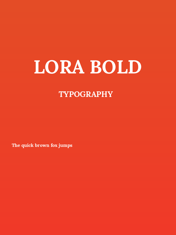 Lora Bold Poster