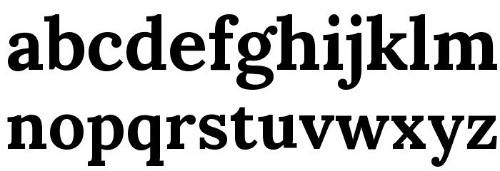 Lora Bold Font LOWERCASE