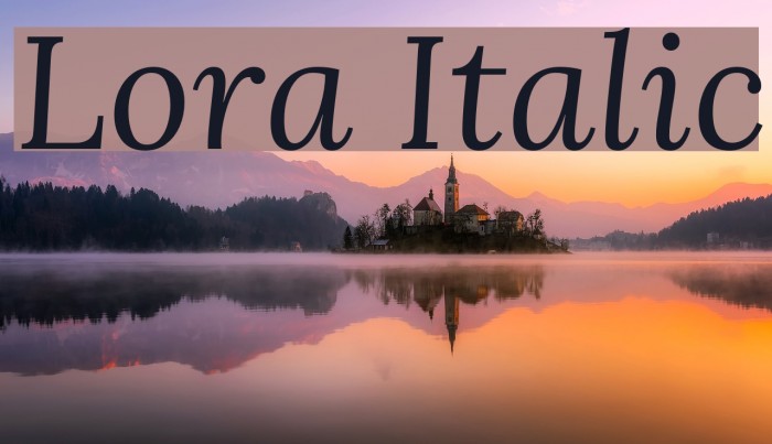 Lora Italic Font examples