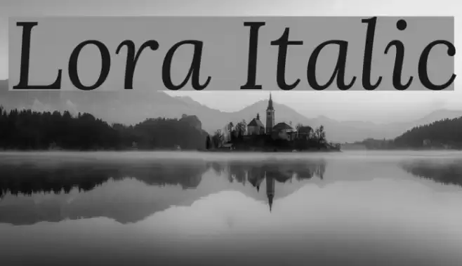 Lora Italic Font examples