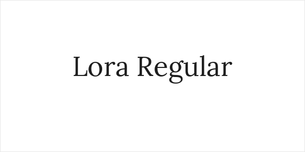 Lora Regular Logo