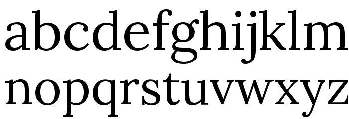 Lora Regular Font LOWERCASE