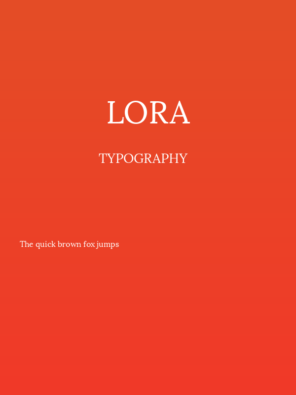 Lora Poster