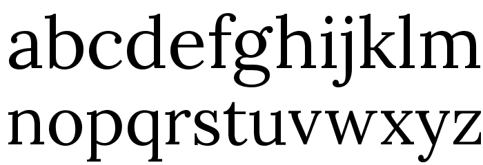 Lora Font LOWERCASE
