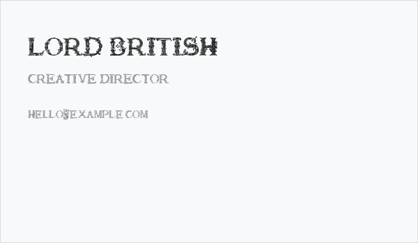 Lord British Business Card