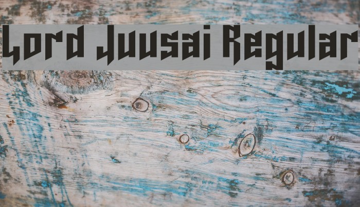 Lord Juusai Regular Font examples
