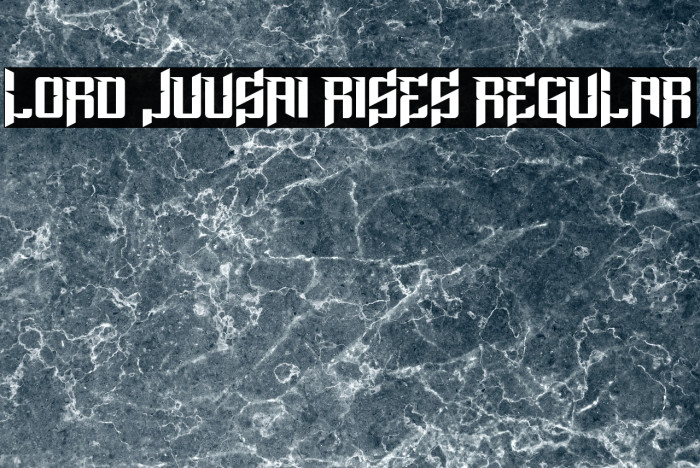 Lord Juusai Rises Regular Font examples
