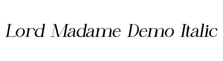 Lord Madame Demo Italic  नि: शुल्क फ़ॉन्ट्स डाउनलोड