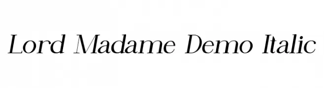 Lord Madame Demo Italic  Frei Schriftart Herunterladen