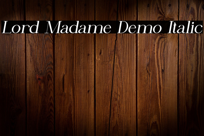 Lord Madame Demo Italic Example 3