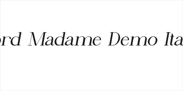Lord Madame Demo Italic Logo