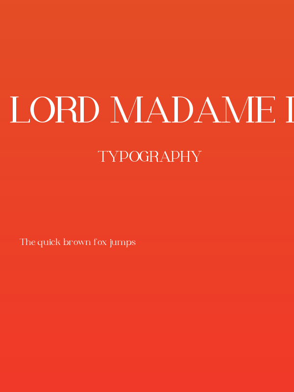 Lord Madame Demo Poster