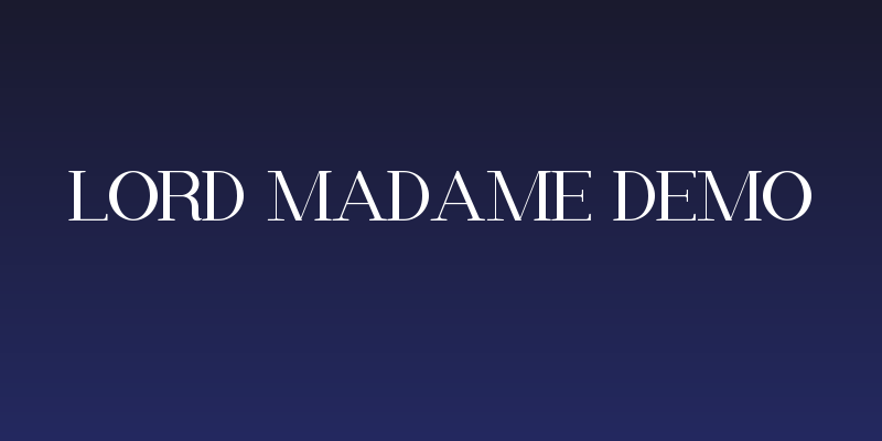 Lord Madame Demo Social Header