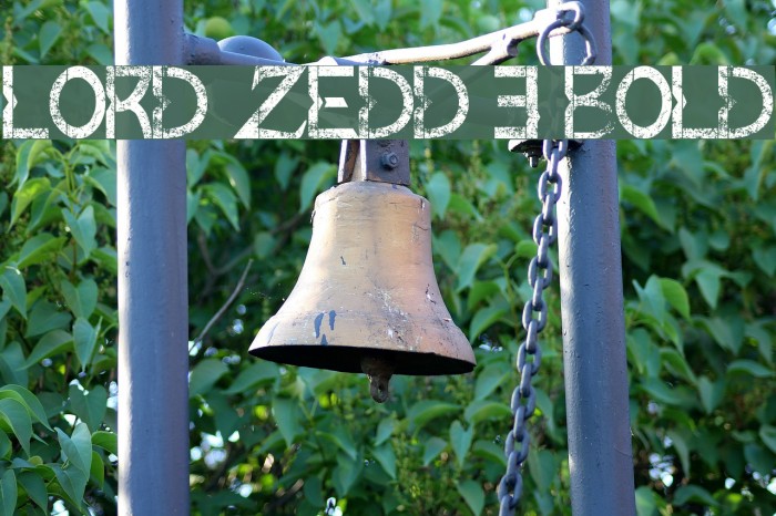 Lord ZeDD 3 Bold Font examples