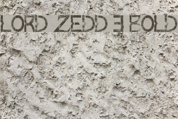 Lord ZeDD 3 Bold Font examples