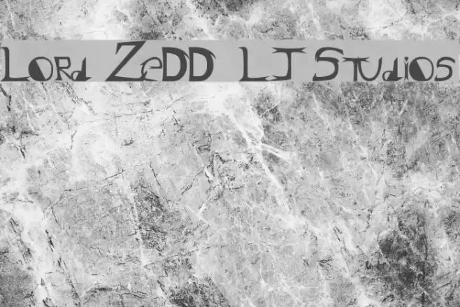 Lord ZeDD - LJ Studios Font examples
