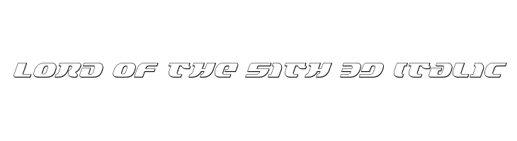 Lord of the Sith 3D Italic  les polices de caractères gratuit tlcharger