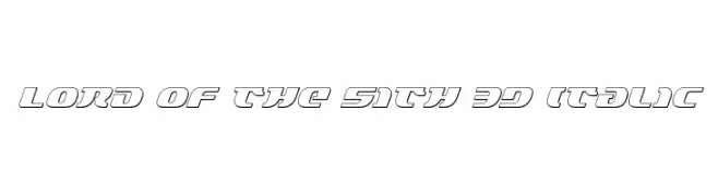 Lord of the Sith 3D Italic  les polices de caractères gratuit tlcharger
