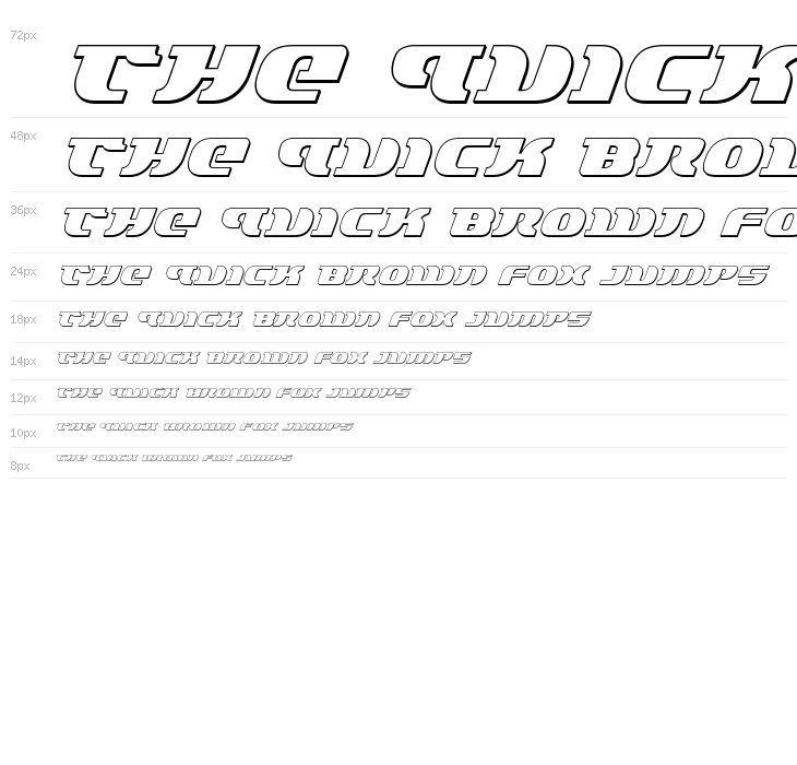 Lord of the Sith 3D Italic Waterfall