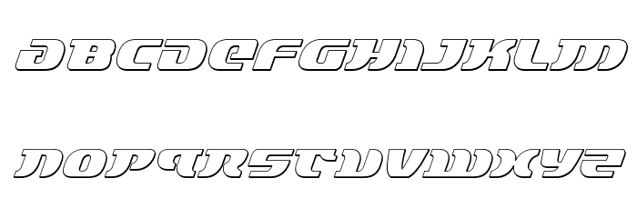 Lord of the Sith 3D Italic Font LOWERCASE