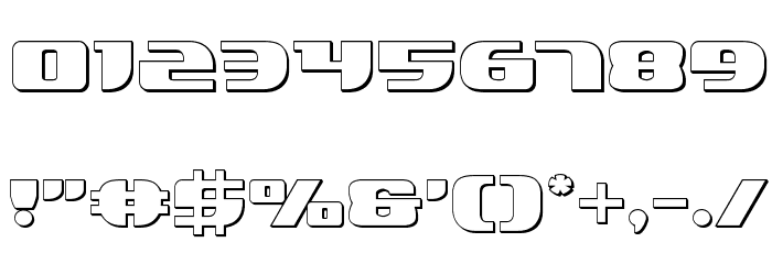 Lord of the Sith 3D Font OTHER CHARS