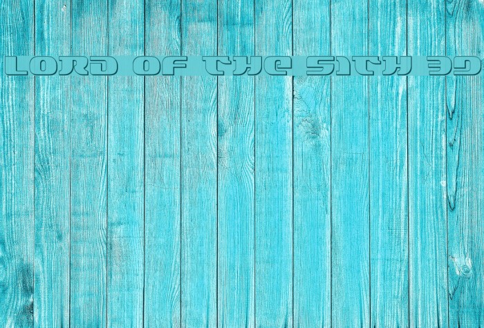 Lord of the Sith 3D Font examples