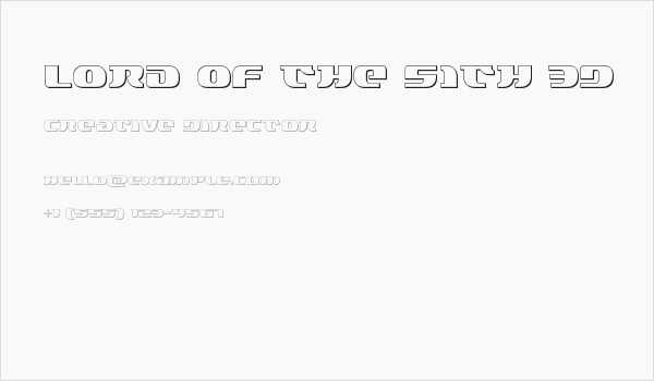 Lord of the Sith 3D Business Card