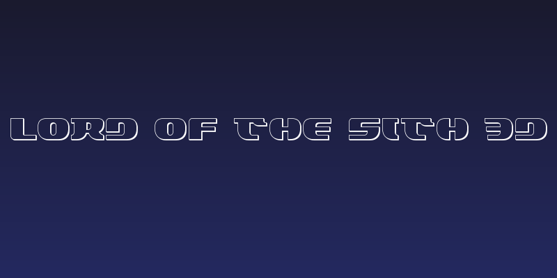 Lord of the Sith 3D Social Header