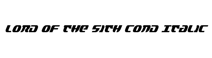 Lord of the Sith Cond Italic  Скачать бесплатные шрифты