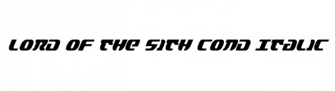 Lord of the Sith Cond Italic  baixar fontes gratis