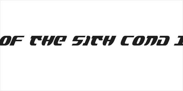 Lord of the Sith Cond Italic Logo