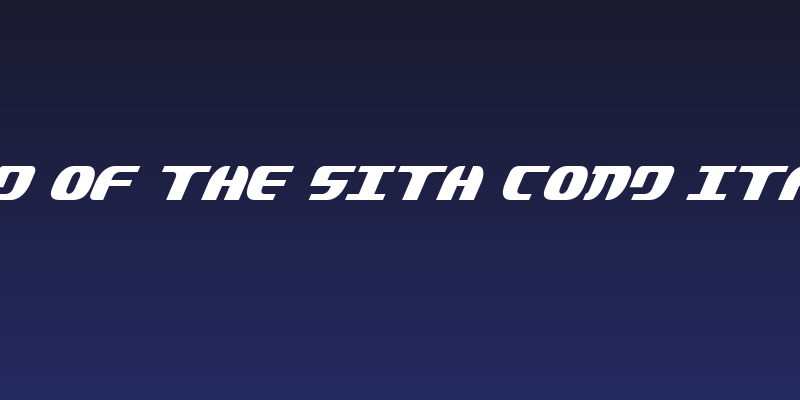 Lord of the Sith Cond Italic Social Header