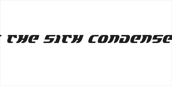 Lord of the Sith Condensed Italic Logo