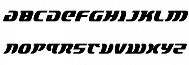 Lord of the Sith Condensed Italic Schriftart Kleinbuchstaben