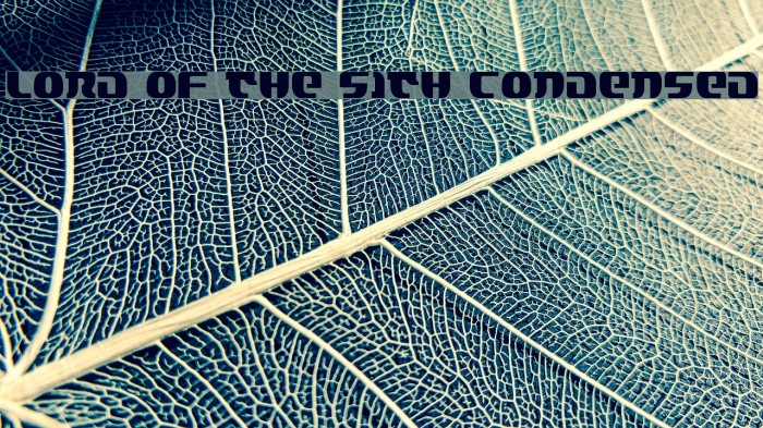 Lord of the Sith Condensed Font examples