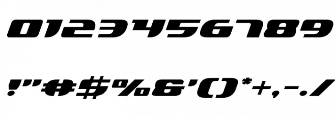 Lord of the Sith Expanded Italic Font OTHER CHARS