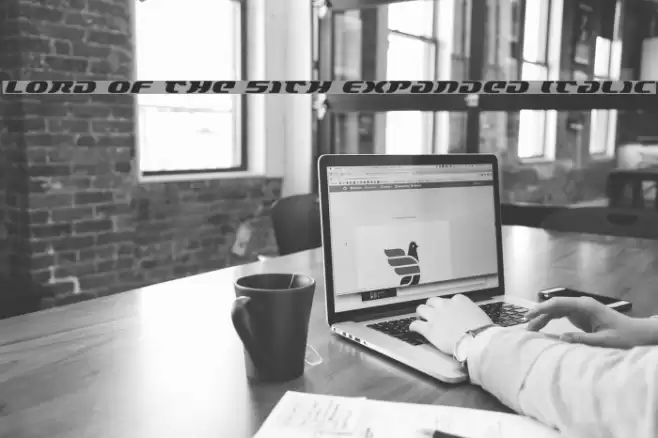 Lord of the Sith Expanded Italic Font examples