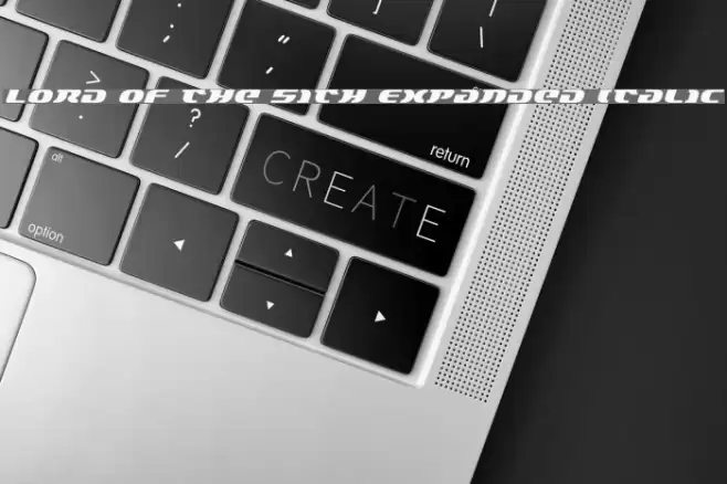 Lord of the Sith Expanded Italic Font examples