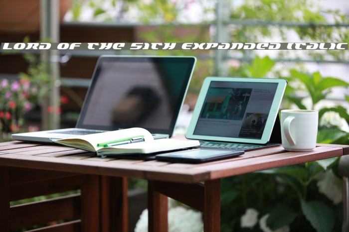 Lord of the Sith Expanded Italic Example 3