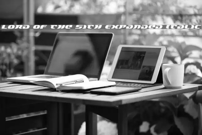 Lord of the Sith Expanded Italic Font examples