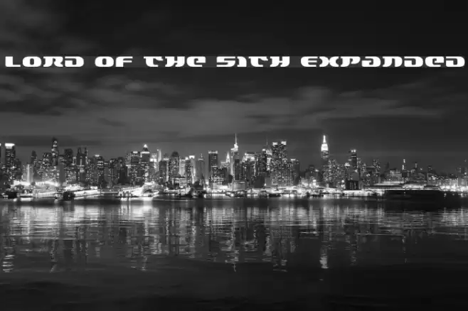 Lord of the Sith Expanded Font examples