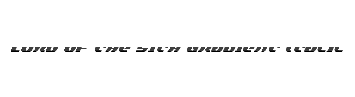 Lord of the Sith Gradient Italic  Fuentes Gratis Descargar