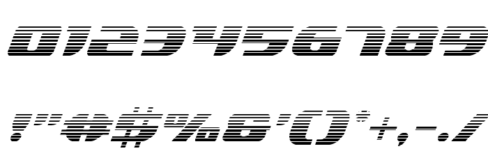 Lord of the Sith Gradient Italic Font OTHER CHARS